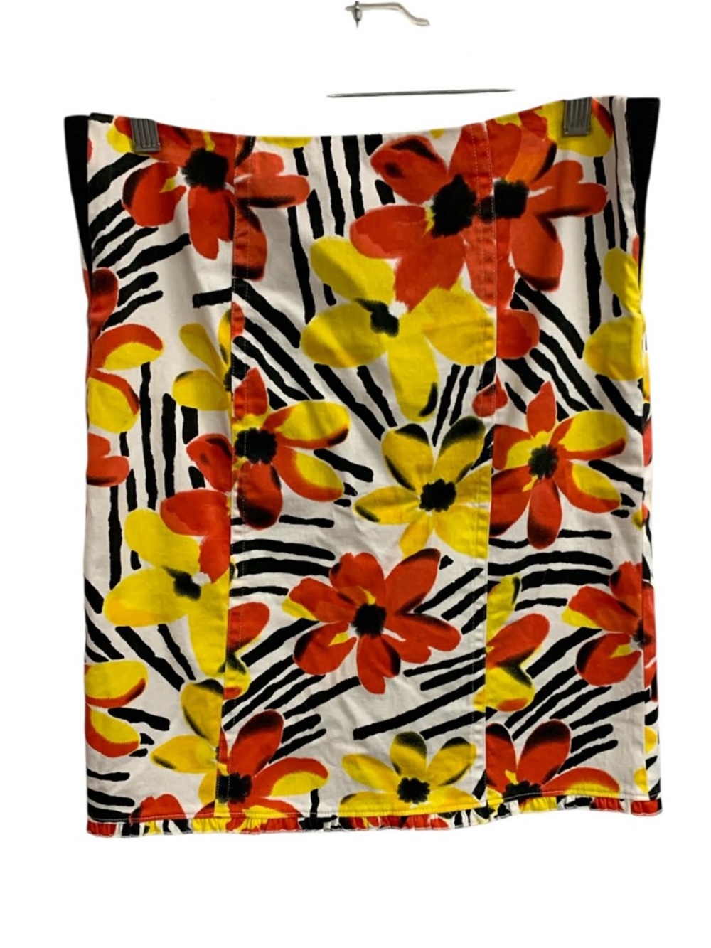 SPANNER Yellow and Orange Floral Zebra Print Skirt Size XS